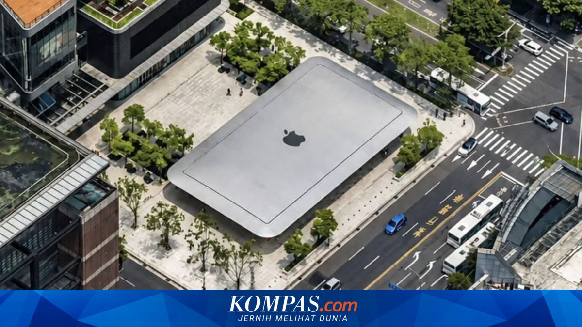 Atap Apple Store di Taipei Menyerupai MacBook Raksasa