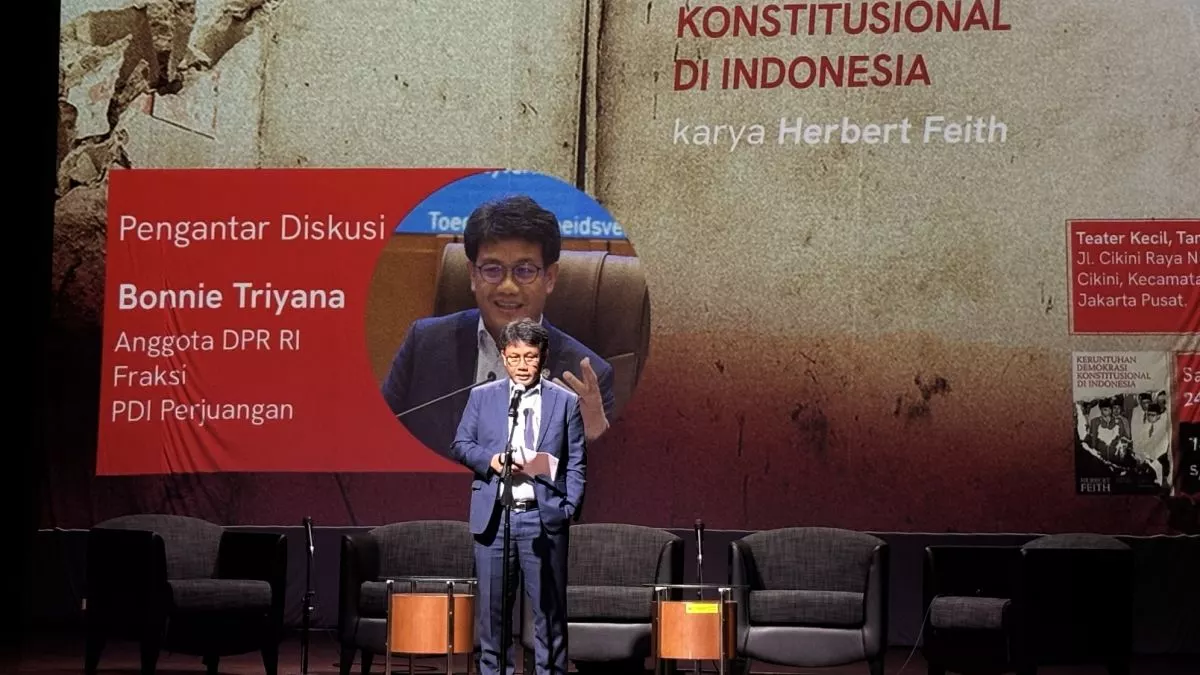 Anggota DPR RI Fraksi PDI Perjuangan Bonnie Triyana. (Suara.com/Dea)