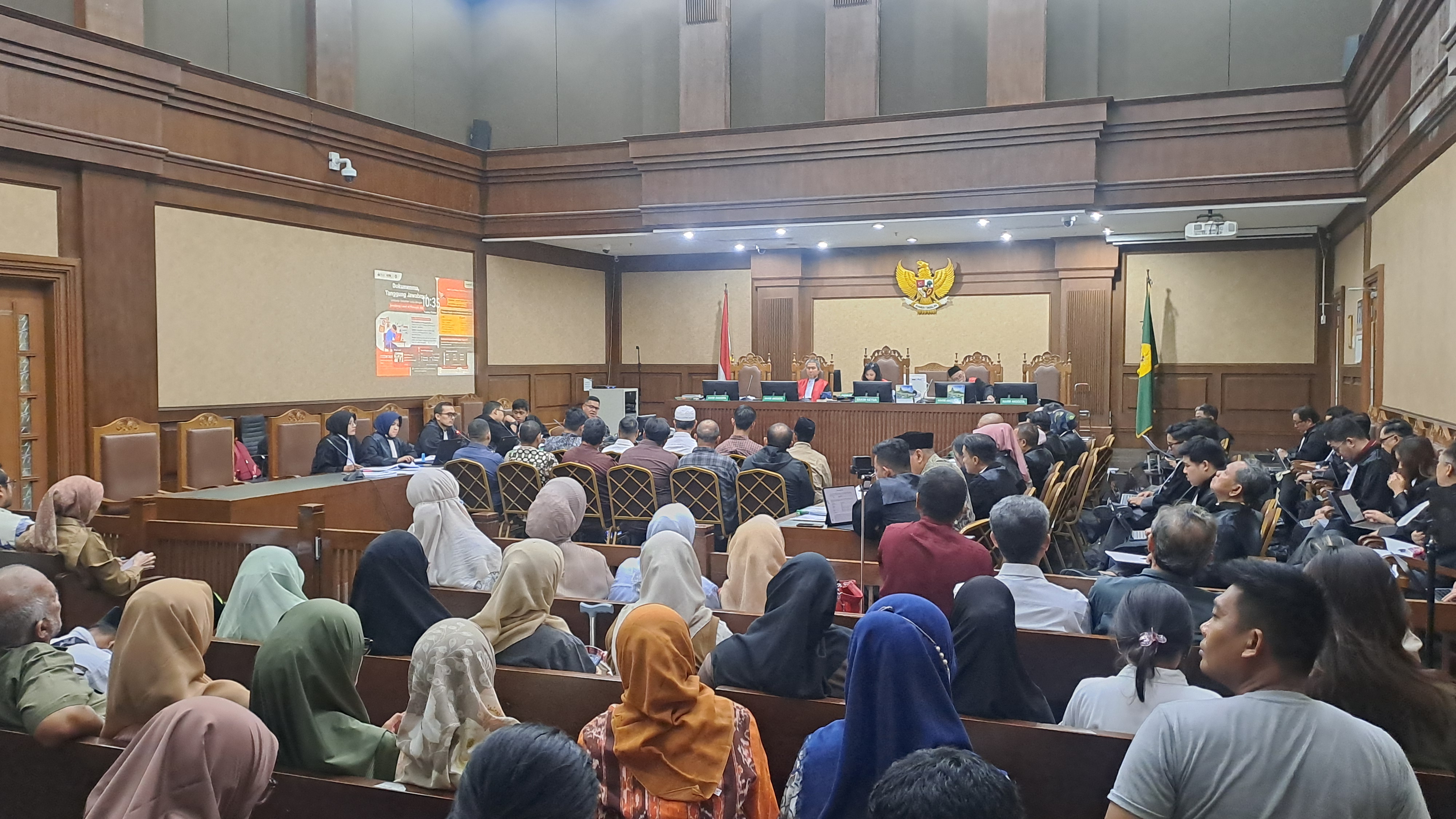 Sidang perkara dugaan korupsi kuota haji tambahan 2023–2024 di Pengadilan Tindak Pidana Korupsi (Tipikor) Jakarta Pusat, pada Selasa (13/10/2026).(KOMPAS.com/Fristin Intan Sulistyowati )