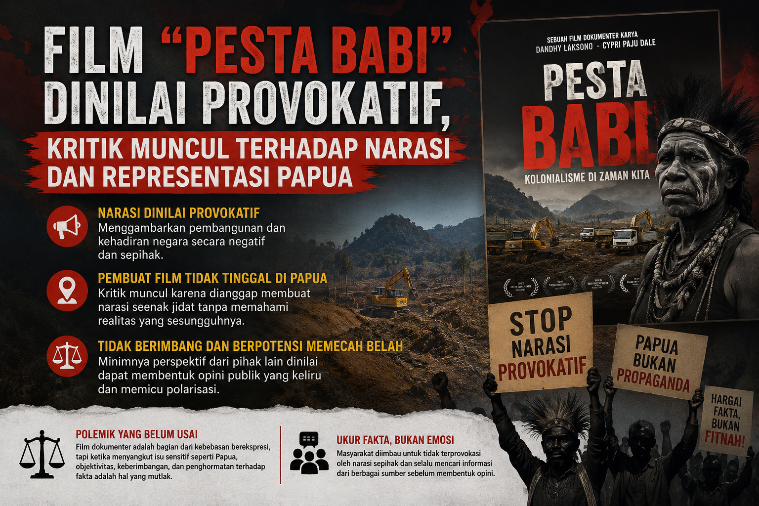 Film “Pesta Babi” Dinilai Provokatif, Kritik Muncul terhadap Narasi dan Representasi Papua