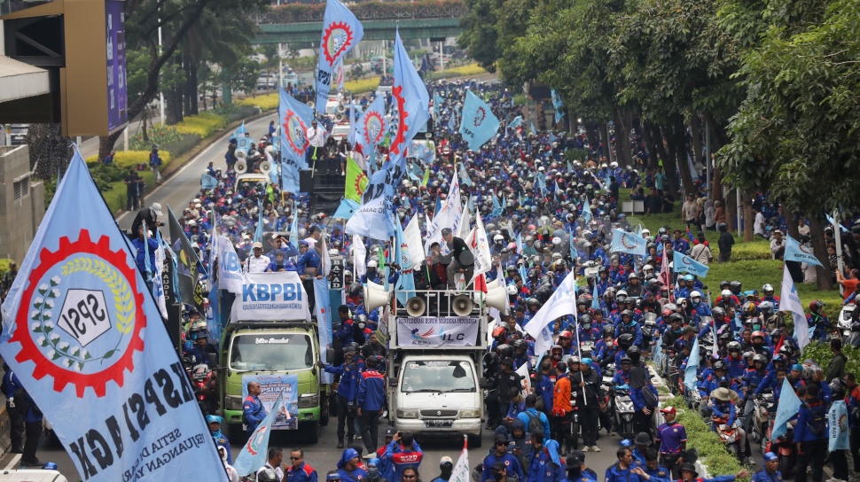 Pengamanan Ketat Aksi Buruh di DPR, Polda Metro Jaya Kerahkan Ribuan Personel