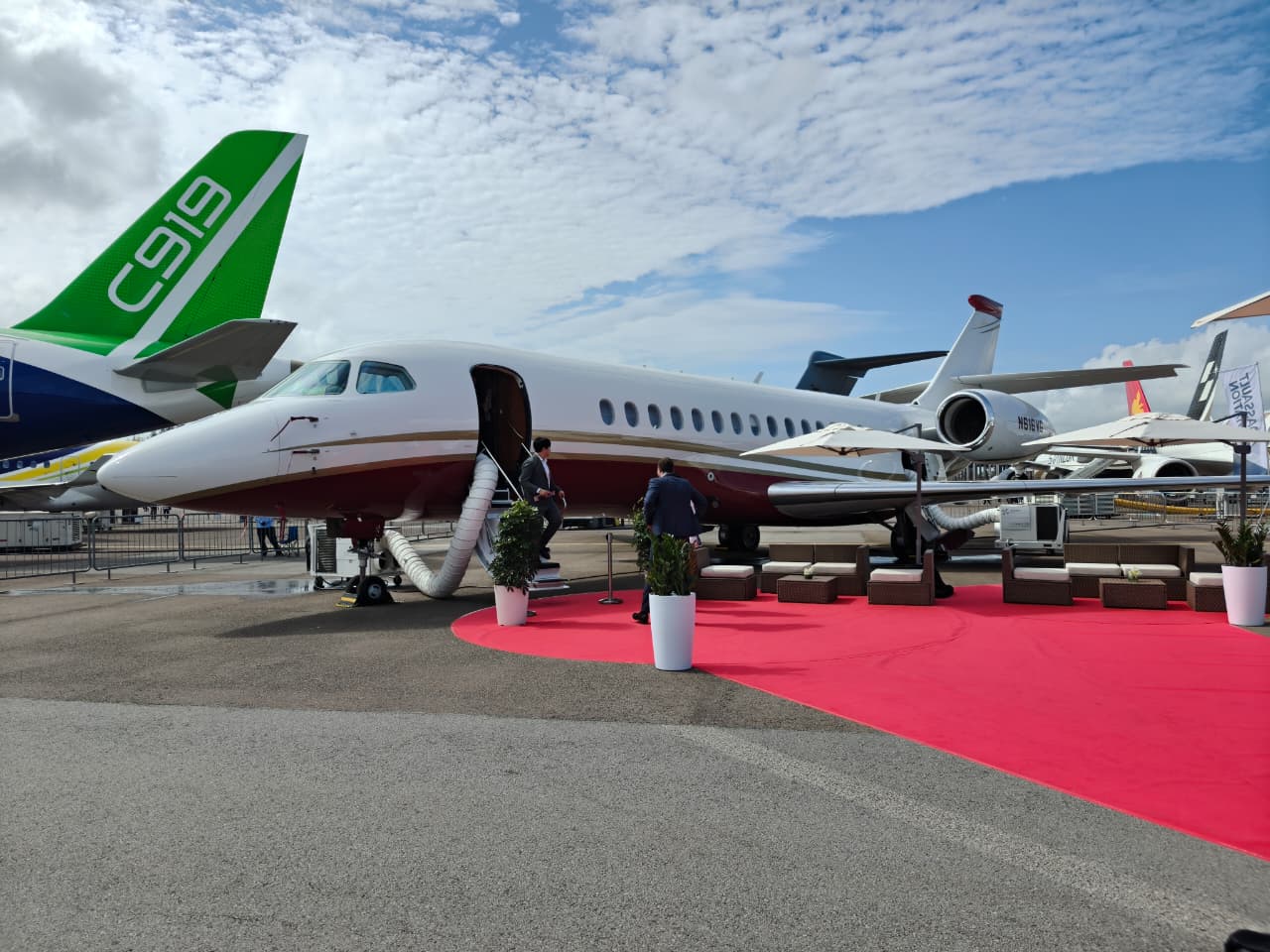 Dassault Falcon 6X di Singapore Airshow 2026.(KOMPAS.com/Reska K. Nistanto.)