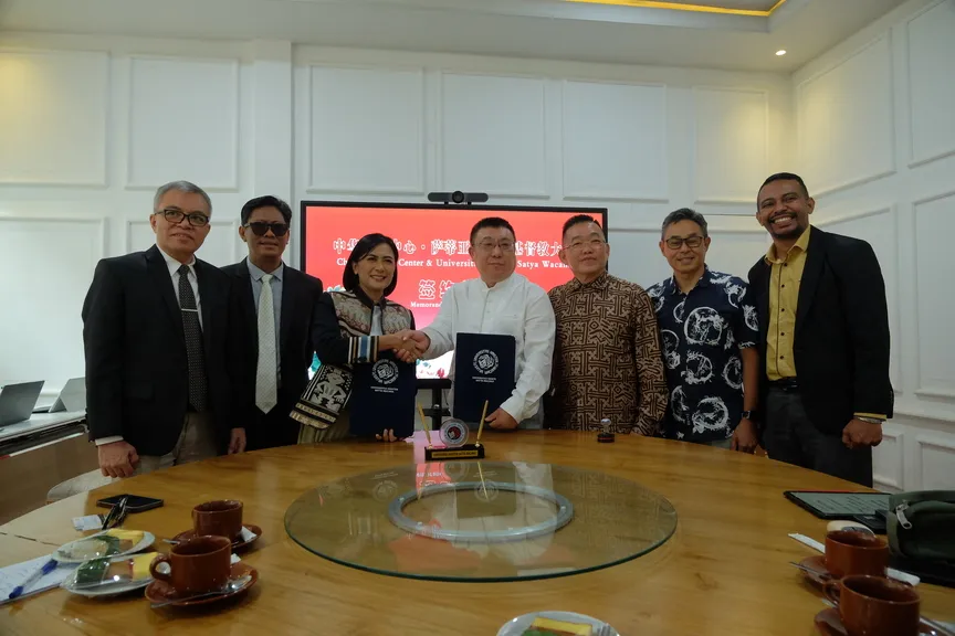 UKSW kembali memperkuat jejaring internasional dengan menjajaki kerja sama strategis untuk pendirian Pusat Bahasa dan Budaya Mandarin di UKSW. (Istimewa)