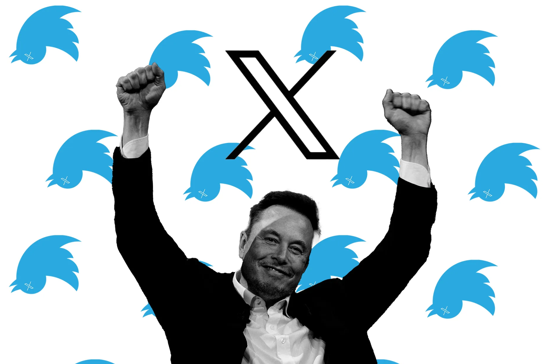 Ilustrasi Elon Musk ganti nama Twitter jadi X(Tech Crunch)